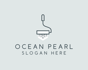 Minimalist Paint Roller logo design