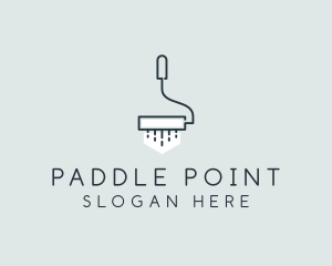 Minimalist Paint Roller logo design