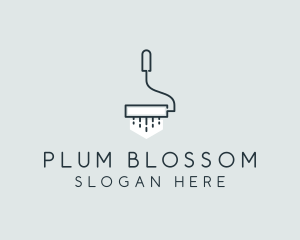 Minimalist Paint Roller logo design