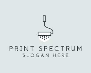 Minimalist Paint Roller logo design