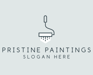 Minimalist Paint Roller logo design