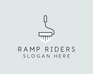 Minimalist Paint Roller logo design