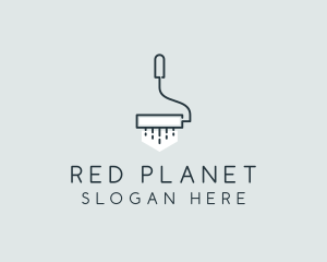 Minimalist Paint Roller logo design