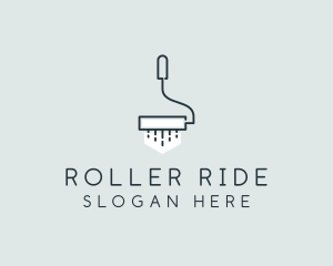 Minimalist Paint Roller logo