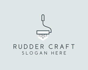 Minimalist Paint Roller logo design