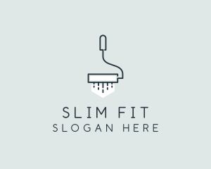 Minimalist Paint Roller logo design