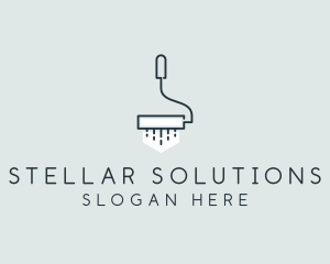 Minimalist Paint Roller logo design