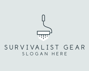 Minimalist Paint Roller logo design