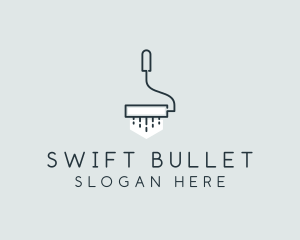 Minimalist Paint Roller logo design