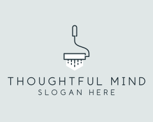 Minimalist Paint Roller logo design