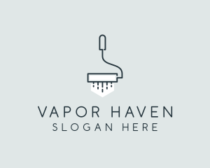 Minimalist Paint Roller logo design