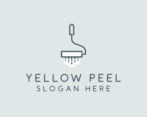 Minimalist Paint Roller logo design