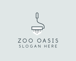 Minimalist Paint Roller logo design