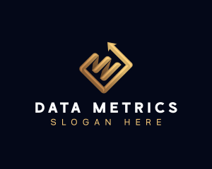 Arrow Graph Statistics logo design