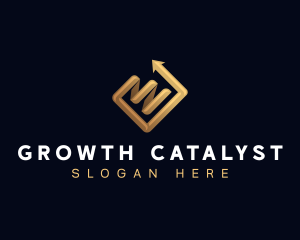 Arrow Graph Statistics logo design