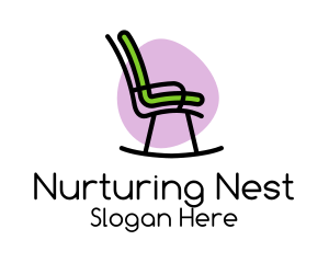 Funky Rocking Chair Furniture Logo