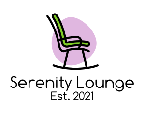 Funky Rocking Chair Furniture logo design