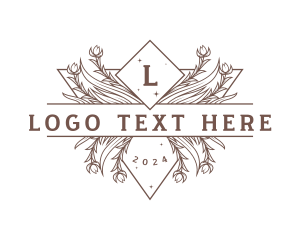 Floral Decorative Wreath logo