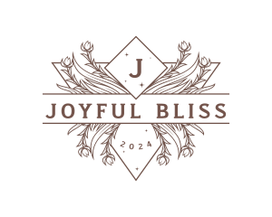 Floral Decorative Wreath logo design