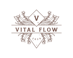 Floral Decorative Wreath logo design