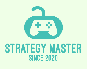 Teal Video Game Controller logo design