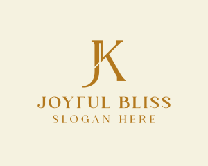 J & K Monogram logo design