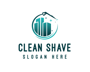 Building Pressure Washer Cleaning logo design