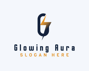 Energy Lightning Letter G logo design