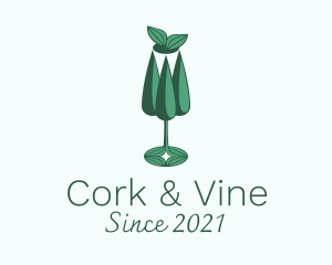 Vineyard Wine Glass  logo design