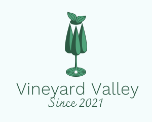 Vineyard Wine Glass  logo design