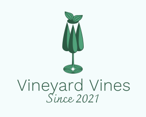 Vineyard Wine Glass  logo design