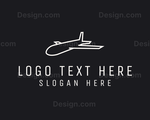 Minimalist Travel Plane Logo