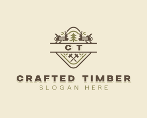 Carpentry Woodwork Construction logo design