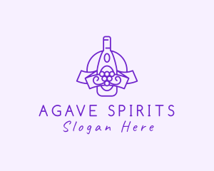 Wine Grape Liqueur logo design