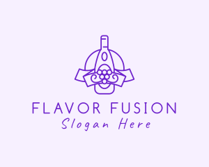 Wine Grape Liqueur logo design