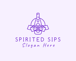 Wine Grape Liqueur logo design