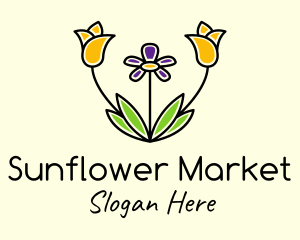 Fancy Tulip Sunflower logo