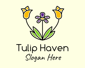 Tulip Flower Garden logo design