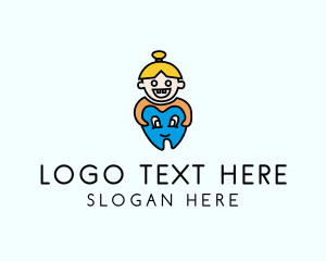 Pediatric Dental Cartoon logo