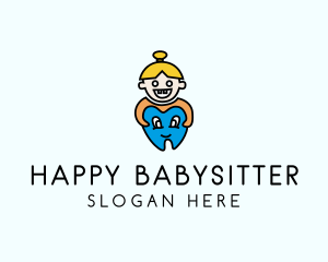 Pediatric Dental Cartoon logo design