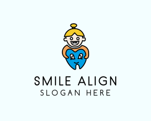Pediatric Dental Cartoon logo