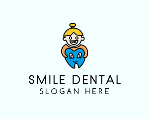 Pediatric Dental Cartoon logo design