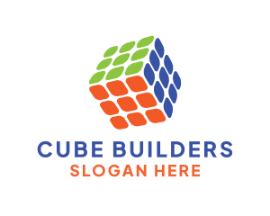 Modern Rubiks Cube  logo design