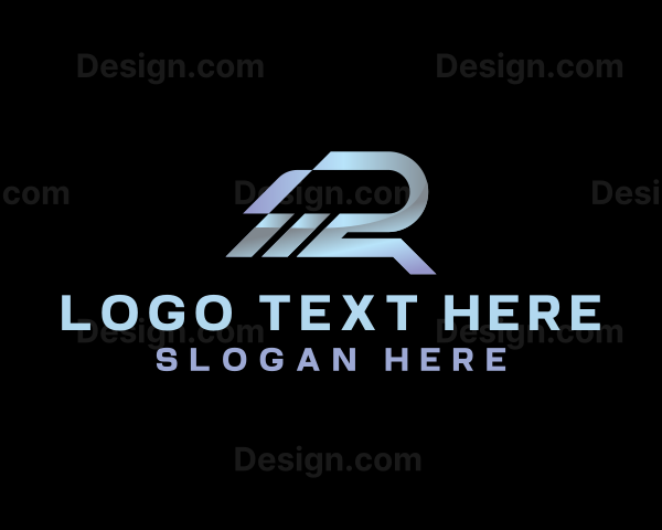 Modern Tech Business Letter R Logo