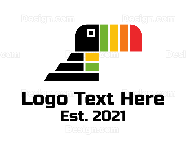 Colorful Toucan Pyramid Logo