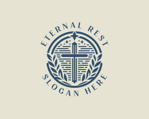 Cross Leaf Ministry logo design