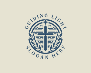 Cross Leaf Ministry logo design