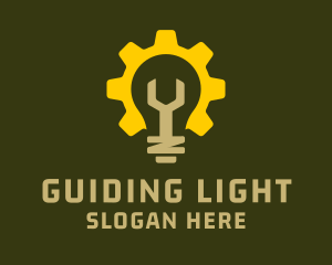 Mechanical Light Bulb  logo design