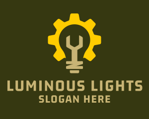 Mechanical Light Bulb  logo design