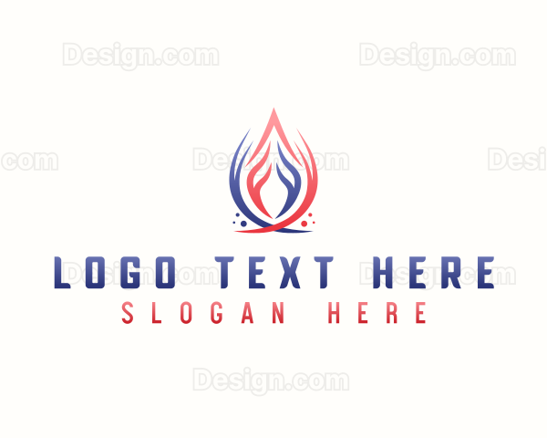 Heating Cooling HVAC Logo